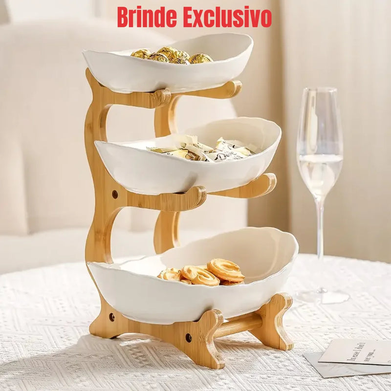 [Leve 2 Pague 1] Prateleira Giratória de Armazenamento 5 em 1 + BRINDE: Fruteira de Mesa